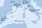 Itálie, Francie z Marseille na lodi MSC Divina