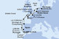 Velká Británie, Francie, Portugalsko, Španělsko, Nizozemsko, Německo ze Southamptonu na lodi MSC Preziosa