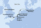 Velká Británie, Belgie, Nizozemsko, Německo ze Southamptonu na lodi MSC Preziosa