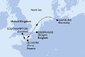 Belgie, Francie, Velká Británie, Německo ze Zeebrugge na lodi MSC Euribia