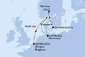 Belgie, Dánsko, Norsko, Německo ze Zeebrugge na lodi MSC Preziosa