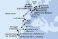 Velká Británie, Německo, Belgie, Nizozemsko, Francie, Španělsko, Maroko, Portugalsko ze Southamptonu na lodi MSC Euribia