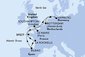 Velká Británie, Německo, Nizozemsko, Francie, Španělsko ze Southamptonu na lodi MSC Euribia