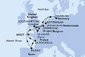 Belgie, Francie, Velká Británie, Německo, Nizozemsko, Španělsko ze Zeebrugge na lodi MSC Euribia