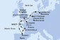 Francie, Velká Británie, Německo, Nizozemsko, Španělsko z Le Havru na lodi MSC Euribia
