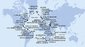 Itálie, Francie, Španělsko, Malta, Kypr, Izrael, Egypt, Jordánsko, Saúdská Arábie, Keňa, Tanzánie, Seychely, Mauricius, Reunion, Mosambik, Jihoafrická republika, Namibie, Zámořské území Velké Británie, Brazílie, Barbados, Svatá Lucie, Martinik, Dominikánská republika, Bahamy, USA, USA - Východní pobřeží, Kanada, Autonomní oblast Dánska, Island, Velká Británie, Nizozemsko, Německo z Civitavecchia na lodi MSC Poesia