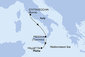 Itálie, Malta z Civitavecchia na lodi MSC World Asia