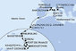 Itálie, Francie, Španělsko, Svatý Martin, Svatý Kryštof a Nevis, Dominika, Barbados, Grenada, Svatý Vincenc a Grenadiny, Martinik z Civitavecchia na lodi MSC Seaview
