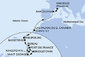 Francie, Španělsko, Svatý Martin, Svatý Kryštof a Nevis, Dominika, Barbados, Grenada, Svatý Vincenc a Grenadiny, Martinik z Marseille na lodi MSC Seaview