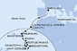 Španělsko, Svatý Martin, Svatý Kryštof a Nevis, Dominika, Barbados, Grenada, Svatý Vincenc a Grenadiny, Martinik z Barcelony na lodi MSC Seaview