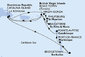 Martinik, Guadeloupe, Britské Panenské ostrovy, Dominikánská republika, Zámořské území Velké Británie, Svatý Martin, Svatý Kryštof a Nevis, Barbados z Fort-de-France, Martinik na lodi MSC Opera