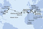 USA, , Kanada, Portugalsko, Španělsko, Francie, Tunisko, Itálie z New Yorku na lodi MSC Meraviglia