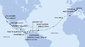 Itálie, Francie, Španělsko, Portugalsko, Barbados, Grenada, Curacao, Kolumbie, Kostarika, Panama, Guatemala, Mexiko, USA z Janova na lodi MSC Magnifica