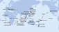 USA, Americká Samoa, Samoa, Fidži, Nový Zéland, Austrálie, Filipíny, Tchaj-wan, Japonsko, Jižní Korea, Čína, Vietnam, Singapur, Malajsie, Seychely, Mauricius, Reunion, Jihoafrická republika, Namibie, Kapverdy, Itálie, Francie na lodi MSC Magnifica