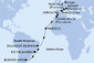 Itálie, Francie, Španělsko, Velká Británie, Maroko, Kapverdy, Brazílie, Argentina z Janova na lodi MSC Magnifica