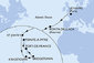 Francie, Portugalsko, Antigua a Barbuda, Svatý Vincenc a Grenadiny, Barbados, Martinik, Guadeloupe z Le Havru na lodi MSC Meraviglia