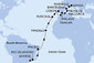 Brazílie, Kapverdy, Portugalsko, Maroko, Španělsko, Francie, Itálie ze Santosu na lodi MSC Seaview