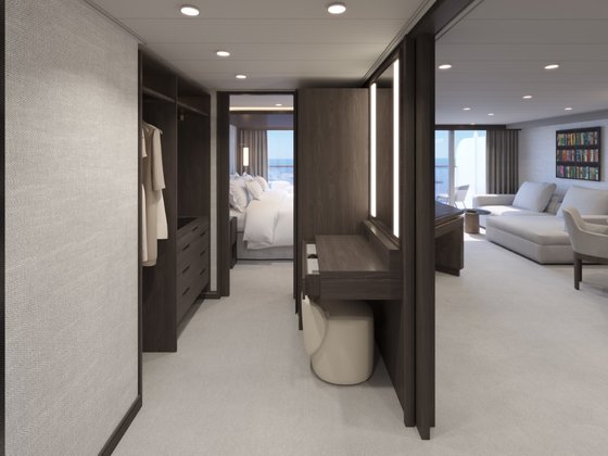 Grand Penthouse, šatní skříň s toaletním koutem - Explora I