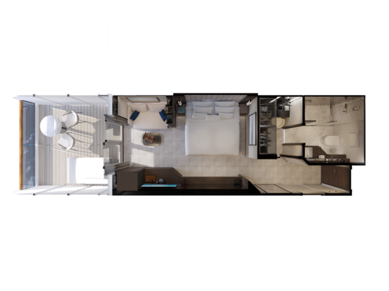 Ocean apartmá s velkou terasou, plánek - Explora I