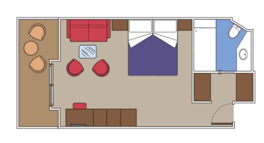 Čtyřlůžkové Apartmá Deluxe Suite (YC1), plánek - MSC Meraviglia