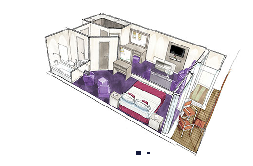 Pětilůžkové Apartmá Grand Suite (SE3), nákres - MSC Seashore