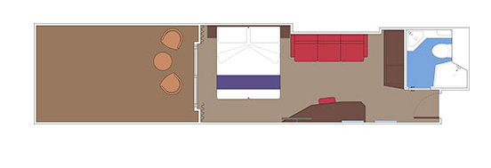 Čtyřlůžkové Apartmá (S2,S3), plánek - MSC Seaview