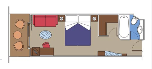 Třílůžkové Apartmá Deluxe Suite (YC1), plánek - MSC Splendida