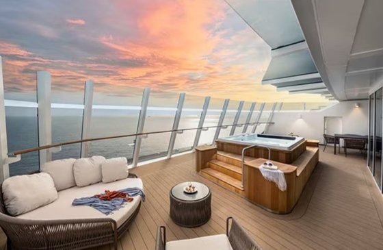Rodinné apartmá Yacht Club Executive (YCT), terasa - MSC World Asia