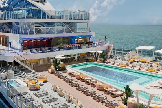 Otevřená paluba s bazénem - Norwegian Aura