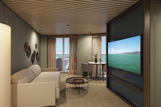 The Haven Owner's apartmá s hlavní ložnicí a velkým balkonem na zádi (H4) - Norwegian Bella