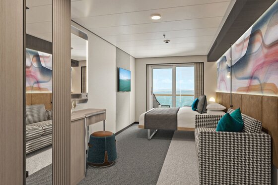 Apartmá Club s balkonem na přídi (MB) - Norwegian Bella