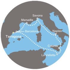 Španělsko, Francie, Itálie, Malta na lodi Costa Fascinosa