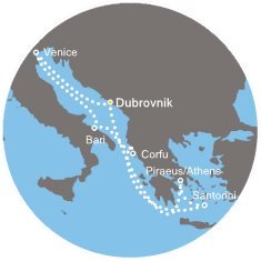 Itálie, Řecko, Chorvatsko z Dubrovniku na lodi Costa Deliziosa