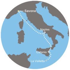 Itálie, Malta ze Savony na lodi Costa Fascinosa
