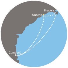 Brazílie ze Santosu na lodi Costa Favolosa