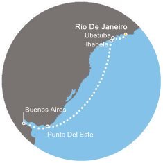 Brazílie, Uruguay, Argentina z Rio de Janeira na lodi Costa Fascinosa