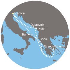 Itálie, Řecko, Černá Hora, Chorvatsko z Benátek na lodi Costa Deliziosa