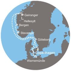 Německo, Dánsko, Norsko, Švédsko z Kodaně na lodi Costa Favolosa