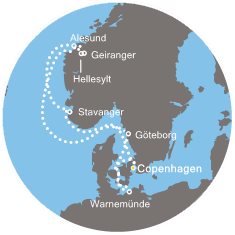 Německo, Dánsko, Norsko, Švédsko z Kodaně na lodi Costa Favolosa