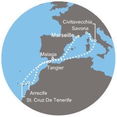 Itálie, Francie, Španělsko, Maroko z Marseille na lodi Costa Pacifica