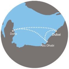 Spojené arabské emiráty, Katar z Dubaje na lodi Costa Diadema