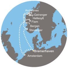 Nizozemsko, Norsko, Německo na lodi Costa Fortuna