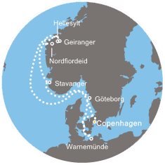 Německo, Dánsko, Norsko, Švédsko z Kodaně na lodi Costa Fascinosa