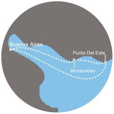 Argentina, Uruguay z Buenos Aires na lodi Costa Pacifica