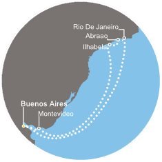 Argentina, Brazílie, Uruguay z Buenos Aires na lodi Costa Pacifica