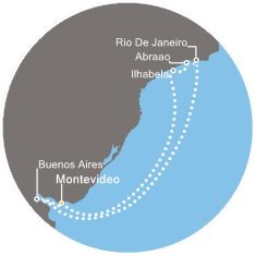 Uruguay, Argentina, Brazílie z Montevidea na lodi Costa Pacifica