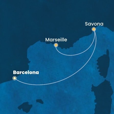 Španělsko, Itálie, Francie z Barcelony na lodi Costa Fascinosa