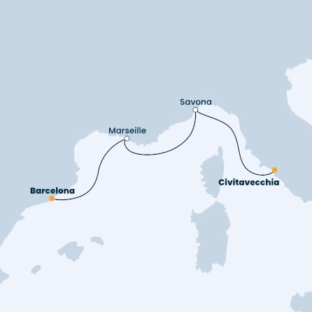 Španělsko, Francie, Itálie z Barcelony na lodi Costa Diadema