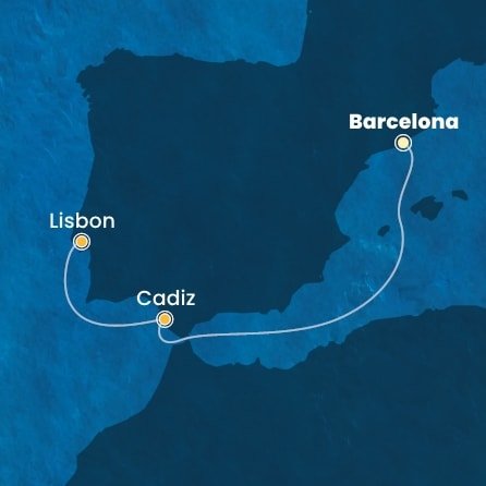 Španělsko, Portugalsko z Barcelony na lodi Costa Favolosa