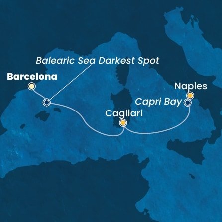 Španělsko, Itálie z Barcelony na lodi Costa Smeralda